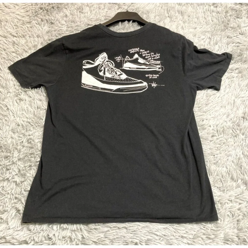 Nike Air Jordan Shirt Adult Large Jordan Retro 3 Tinker Shoes Blueprint See Size